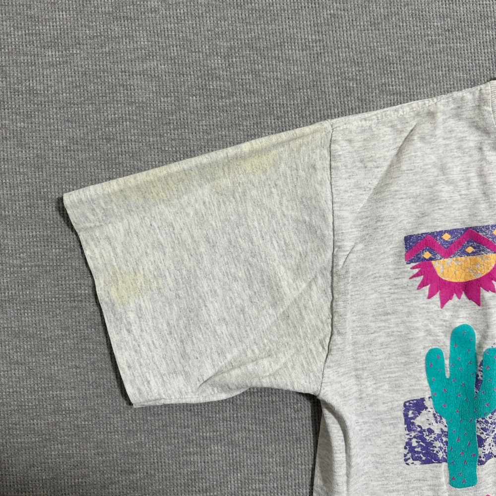 Vintage Resort Images Texas Cactus Graphic T Shirt 90s Southwest Gray Mens Large - Picture 4 of 12